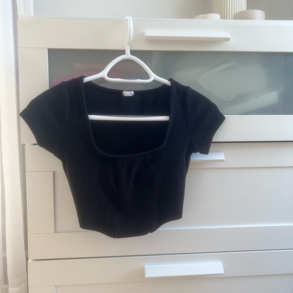 garage corset short sleeve top